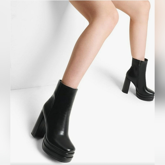 DREAM PAIRS Women's Platform Ankle Boots Chunky High Heels size 9 NEW NO… - Picture 2 of 16